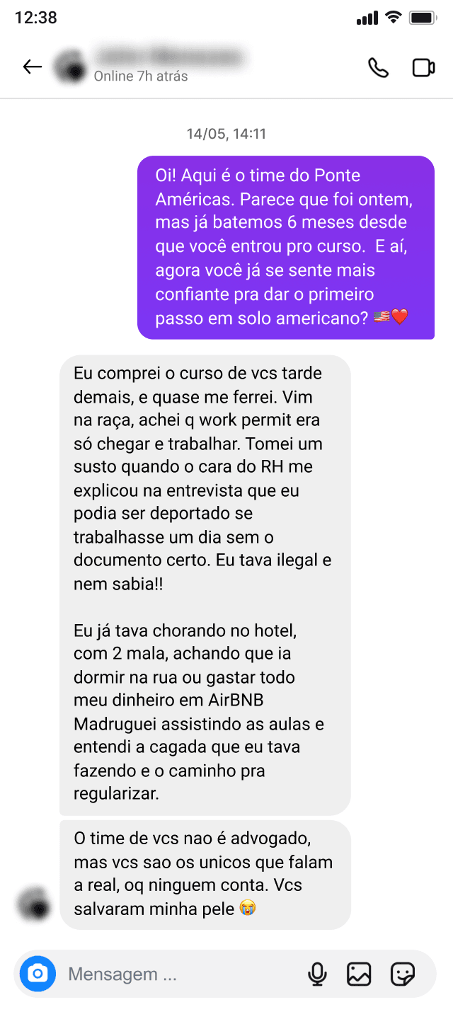 Depoimento de cliente satisfeito 6